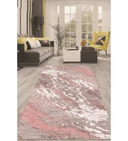 Dijital Kaymaz Taban Yıkanabilir Modern Renkli Salon Halısı Mutfak Halısı Yolluk ND-HT-1303 (Pembe)