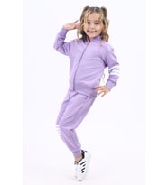 Toontoy Kız Çocuk Nakışlı Eşofman Takım (Lila)