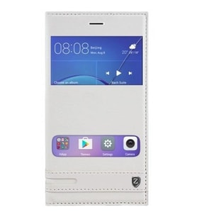 Huawei GR5 2017 / Honor 6X Kılıf Elite Kapaklı Suni Deri Kılıf (Beyaz)
