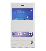 Huawei GR5 2017 / Honor 6X Kılıf Elite Kapaklı Suni Deri Kılıf (Beyaz)