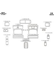 Meriç® Seat Toledo/Leon Ön Torpido Kaplama Maun 15 Parça 1999-2002 (Alüminyum)