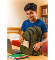 NewBag OKUL SIRT ÇANTASI-8 ROCKS (Haki)