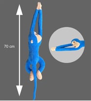 Elleri Yapışan Uyku Ve Oyun Arkadaşı 70 Cm Peluş Maymun Oyuncak - Hediyelik - Aksesuar Ve Süs - Oyun Ve Uyku Arkadaşı (Mavi)