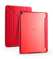 Apple iPad Pro 10.5 (7.Nesil) Kılıf Kalem Bölmeli Standlı Smart Cover (Kırmızı)