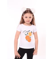 Toontoy Kız Bebek Baskılı Tişört (Beyaz)
