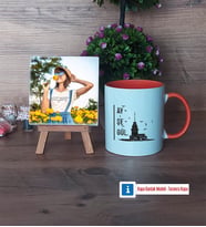 Kız Kulesi Fotoğraflı Dekoratif Taş, Kupa Bardak Beyaz HediyeArkadaşa Hediye (Model 13)