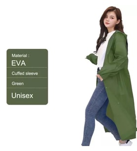 Eva Trend Unisex Siyah Yağmurlık (Haki)