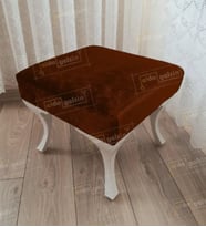 Ayak Ucu Kapı Önü Antre Düz Bench Puf Beyaz Ayak (Kahverengi)