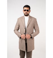 SİR KAŞE REGULAR FİT ERKEK KABAN (Kahverengi)