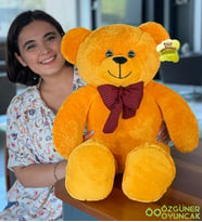 100 cm Papyonlu Lila Büyük Ayıcık (%100 Yerli) (Sarı)