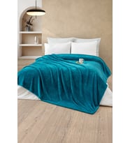 Panchy Canky Coperta Wellsoft Çift Kişilik Battaniye 180x200-200X220 (Petrol)