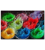 Cakapuzzle Renkli Damlalar Patlıyor  Puzzle Yapboz MDF (Ahşap) (500 Parça)