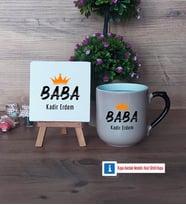 Babalar Günü Hediyesi Dekoratif Taş, Kupa Bardak Kırmızı HediyeBabaya Hediye (Model 9)