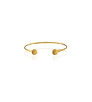 Kadir Jewellery 22 Ayar Altın Kaplama El İşçiliği Zirkon Taşlı Kadın Charm Bileklik (Sarı)