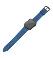 İsminizin Baş Harflerine Özel Deri Gümüş Harfli Apple Watch Saat Kordonu - Haki (Saks)