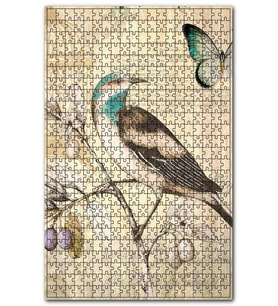 Cakapuzzle Mektup Kuş Kelebek Baskılı Görsel Puzzle Yapboz MDF (Ahşap) (255 Parça)