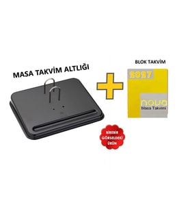 2027 Masa Takvimi + Takvim Altlığı (Siyah)
