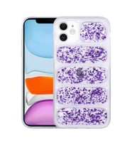 Uyumlu Model Apple iPhone 11 Kılıf Kamera Korumalı Simli Airbag'li Dalga Kapak (Mor)