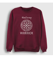 Presmono Unisex Beyaz Warrior Heilung Sweatshirt 415079tt (Bordo)