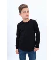 Toontoy Kız Çocuk Baskılı Tişört (Siyah)