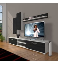 Decoraktiv Eko 7 Mdf Dvd Tv Ünitesi Tv Sehpası (Beyaz-Siyah)