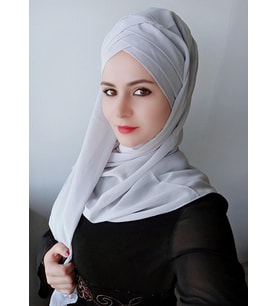 Kadın Tesettür Üç Bantlı Hazır Modern Şal (Gri)