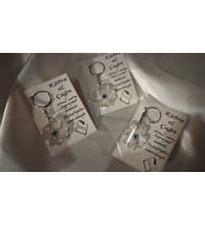 Yonca Epoksi Anahtarlık Davetiye , Söz , Nişan, Nikah , Düğün, Kına, Mevlüt Hediyelik (Gümüş)