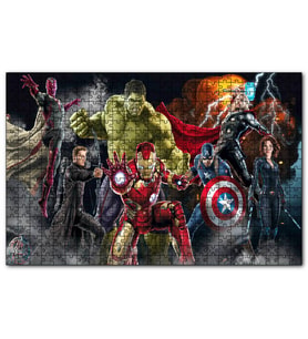 Cakapuzzle Çizgi Roman Superhero Yenilmezler Örümcek Adam Görsel  Puzzle Yapboz MDF (Ahşap) (1000 Parça)
