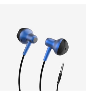 H677 Premium Metal Süper Bas Kulak İçi 3.5mm AUX Kablolu Kulaklık (Mavi)