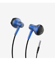 H677 Premium Metal Süper Bas Kulak İçi 3.5mm AUX Kablolu Kulaklık (Mavi)