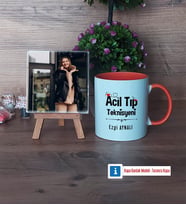 Acil Tıp Teknisyeni Fotoğraflı Dekoratif Taş, Kupa Bardak Beyaz Hediye (Model 13)