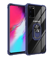 Galaxy S20 Kılıf Mola Kenar Köşe ve Yüzük Kısımları Renkli Kılıf (Lacivert)
