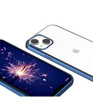 Apple iPhone 13 Mini Kılıf Kenarları Renkli Lüx Pixel Kapak (Mavi)