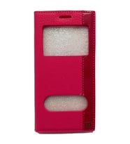 Samsung Galaxy J5 2016 Pencereli Kapaklı Magnum Kılıf (Pembe)