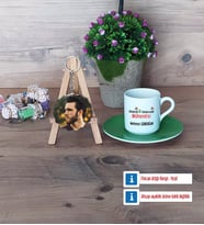 Elektrik Elektronik Mühendisi Türk Kahvesi Fincanı Ahşap Altlıklı ve Fotoğraflı Ahşap Anahtarlık Hediye (Model 9)