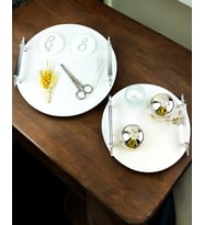 Adoration Polyester Söz Tepsisi (Krem)
