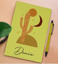 BK Gift Kişiye Özel İsimli Sarı Sert Kapaklı Defter ve Tükenmez Kalem Seti, Arkadaşa Hediye, Yeni İş Hediyesi, Doğum Günü Hediyesi (Model 12)