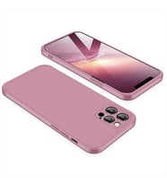 iPhone 12 Pro Max Kılıf Zore 360 Tam Koruma Kamera Çıkıntıl Ays (Rose)