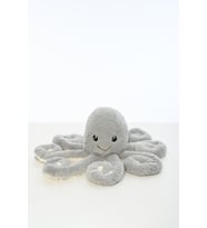 Pufu Toys Yumuşak Dokulu Gülümseyen Peluş Ahtapot Oyuncak 50 Cm (Gri)
