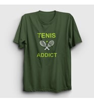 Presmono Unisex Beyaz Addict Spor Tennis Tenis T-Shirt 329680tt (Haki)