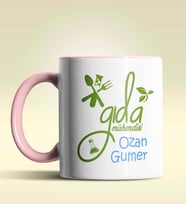 Kişiye Özel Gıda Mühendisi 2 Tasarımlı Turuncu Kupa Bardak (Pembe)