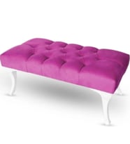 110 Cm Kapitoneli Ayak Ucu Kapı Önü Antre Bench Puf (Mor)