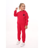 Toontoy Kız Çocuk Kapüşonlu Chıc Nakışlı Eşofman Takım (Fuşya)