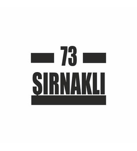 73 Şırnaklı Araba Sticker siyah 16x9 CM (Siyah)