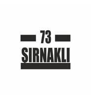 73 Şırnaklı Araba Sticker siyah 16x9 CM (Siyah)