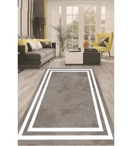 Dijital Kaymaz Taban Yıkanabilir Modern Renkli Salon Halısı Mutfak Halısı Yolluk ND-HT-526 (Gri)