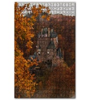 Cakapuzzle Sonbahar Renkleri İçindeki Rüya Şatosu Puzzle Yapboz MDF (Ahşap) (255 Parça)