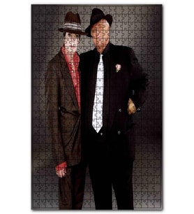 Cakapuzzle Michael Jackson le Marlon Brando Puzzle Yapboz MDF (Ahşap) (1000 Parça)