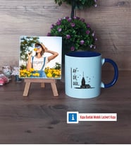 Kız Kulesi Fotoğraflı Dekoratif Taş, Kupa Bardak Beyaz HediyeArkadaşa Hediye (Model 3)