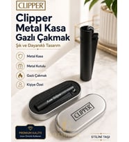 Clıpper Marka Metal Gazlı Çakmak (Siyah)
